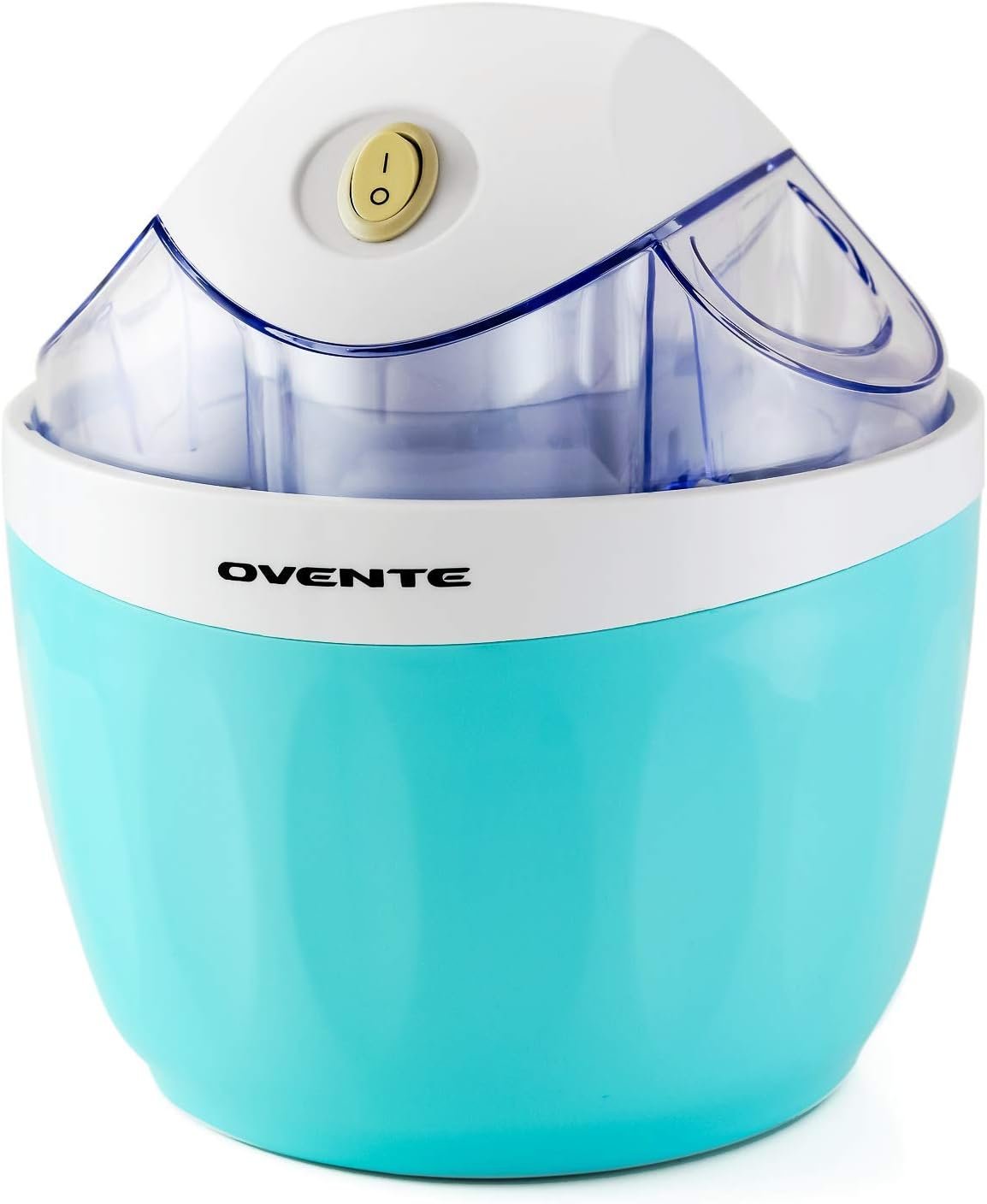 Ovente Electric Ice Cream Maker 1 Quart Freezer Bowl with Easy-Lock Lid, 15 Watt Healthy Homemade Sorbet Frozen Yogurt Making Mini Machine, Perfect Cold Summer Dessert for Kids  Party, Blue ICM110BL