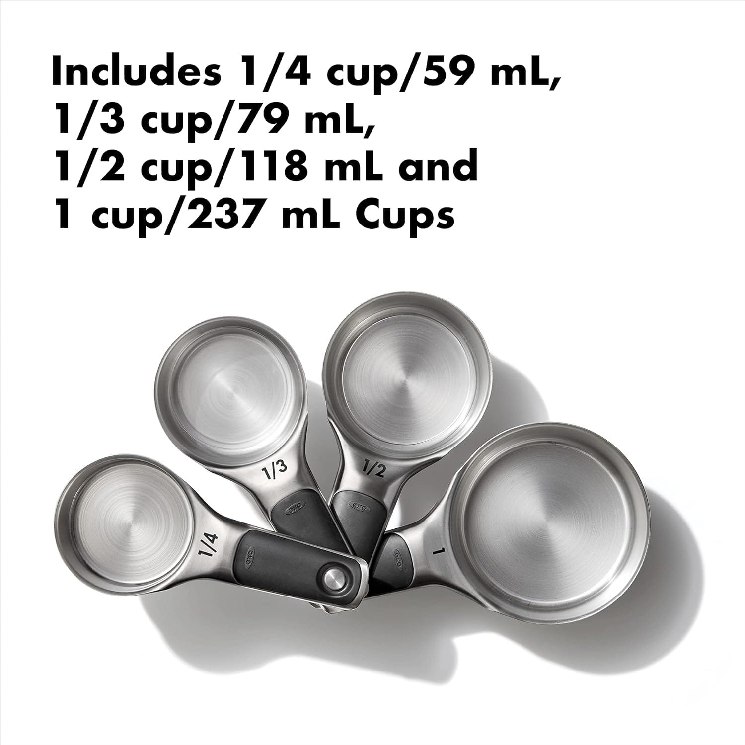 OXO Good Grips Stainless Steel Measuring Cups and Spoons Set, 2.9, 8 Piece OXO Good Grips Stainless Steel Measuring Cups and Spoons Set, 2.9, 8 Piece
