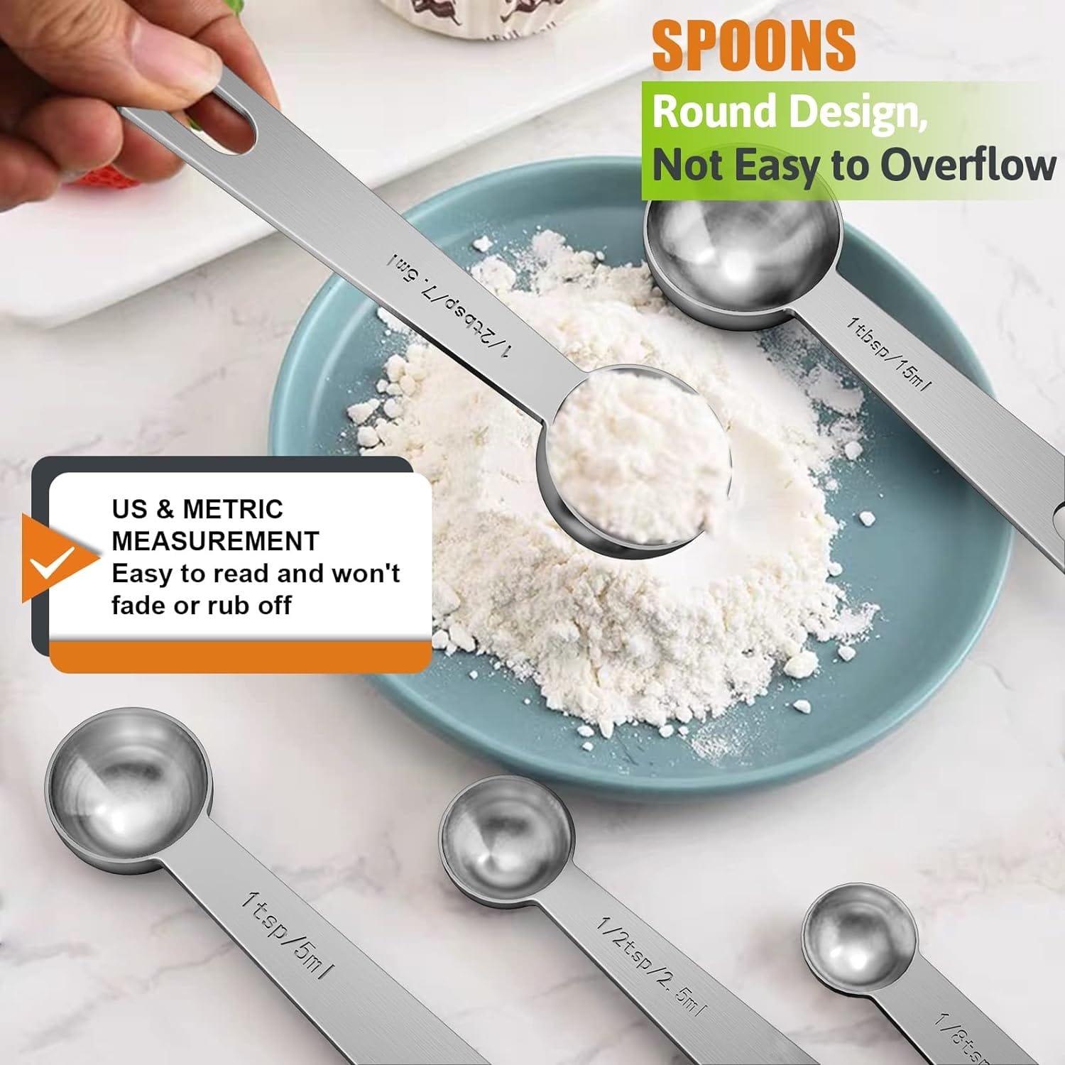 Paincco Stainless Steel Measuring Cups Spoons Set of 21, Includes 7 Nesting Metal Measuring Cups, 9 Measuring Spoons and 5 Mini Measuring Spoons, Kitchen Gadgets for Cooking Baking Paincco Stainless Steel Measuring Cups Spoons Set of 21, Includes 7 Nesting Metal Measuring Cups, 9 Measuring Spoons and 5 Mini Measuring Spoons, Kitchen Gadgets for Cooking Baking