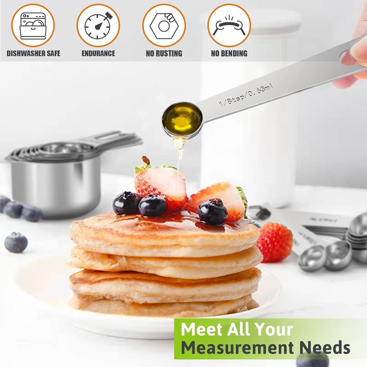 Paincco Stainless Steel Measuring Cups Spoons Set of 21, Includes 7 Nesting Metal Measuring Cups, 9 Measuring Spoons and 5 Mini Measuring Spoons, Kitchen Gadgets for Cooking Baking Paincco Stainless Steel Measuring Cups Spoons Set of 21, Includes 7 Nesting Metal Measuring Cups, 9 Measuring Spoons and 5 Mini Measuring Spoons, Kitchen Gadgets for Cooking Baking