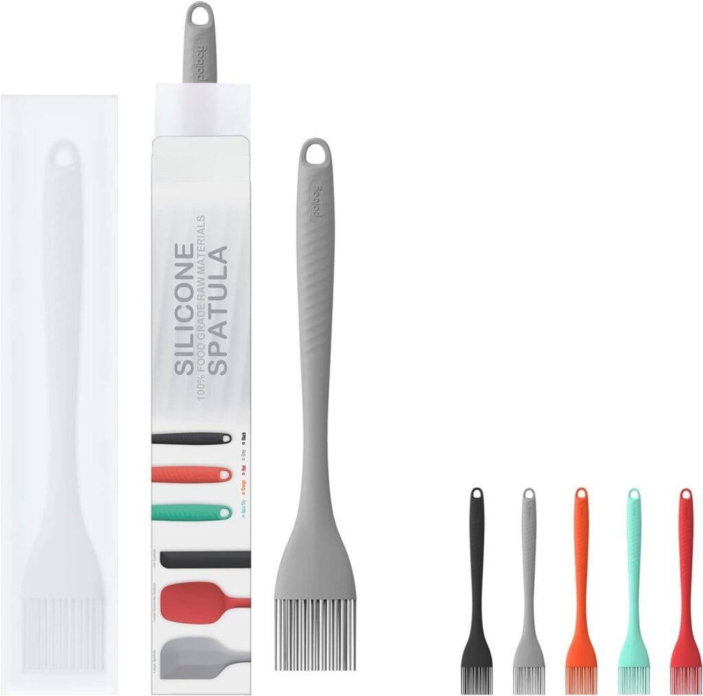 Permanent Warranty Silicone Basting Brush 1 PCS Heat Resistant Grilling Cakes Desserts Pastry Baking Brush Oil Brush for Kitchen Cooking Basting Brush Grey