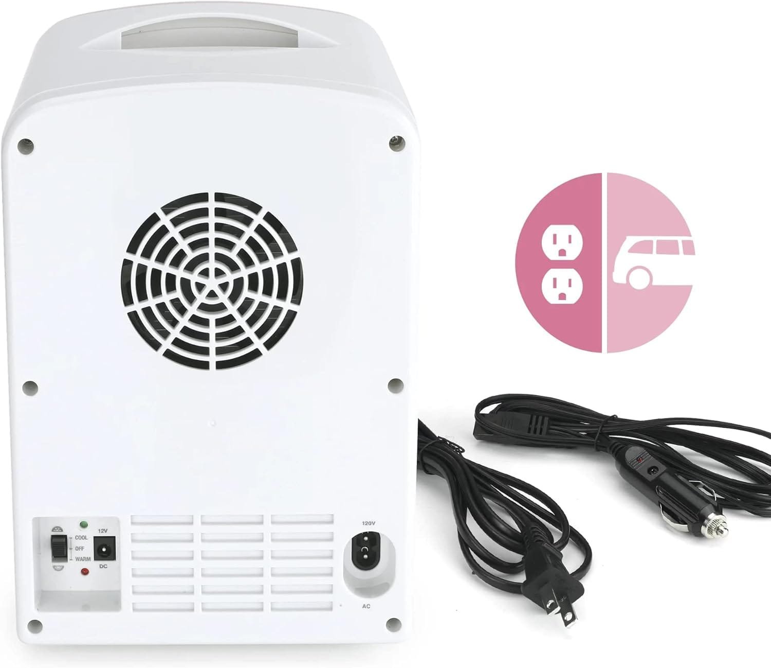 PERSONAL CHILLER Portable Mini Fridge Cooler and Warmer, 4 Liter Capacity Chills Six 12 oz Cans, Snacks, and Skincare Products, A/C Operation, 100% Freon-Free PERSONAL CHILLER Portable Mini Fridge Cooler and Warmer, 4 Liter Capacity Chills Six 12 oz Cans, Snacks, and Skincare Products, A/C Operation, 100% Freon-Free