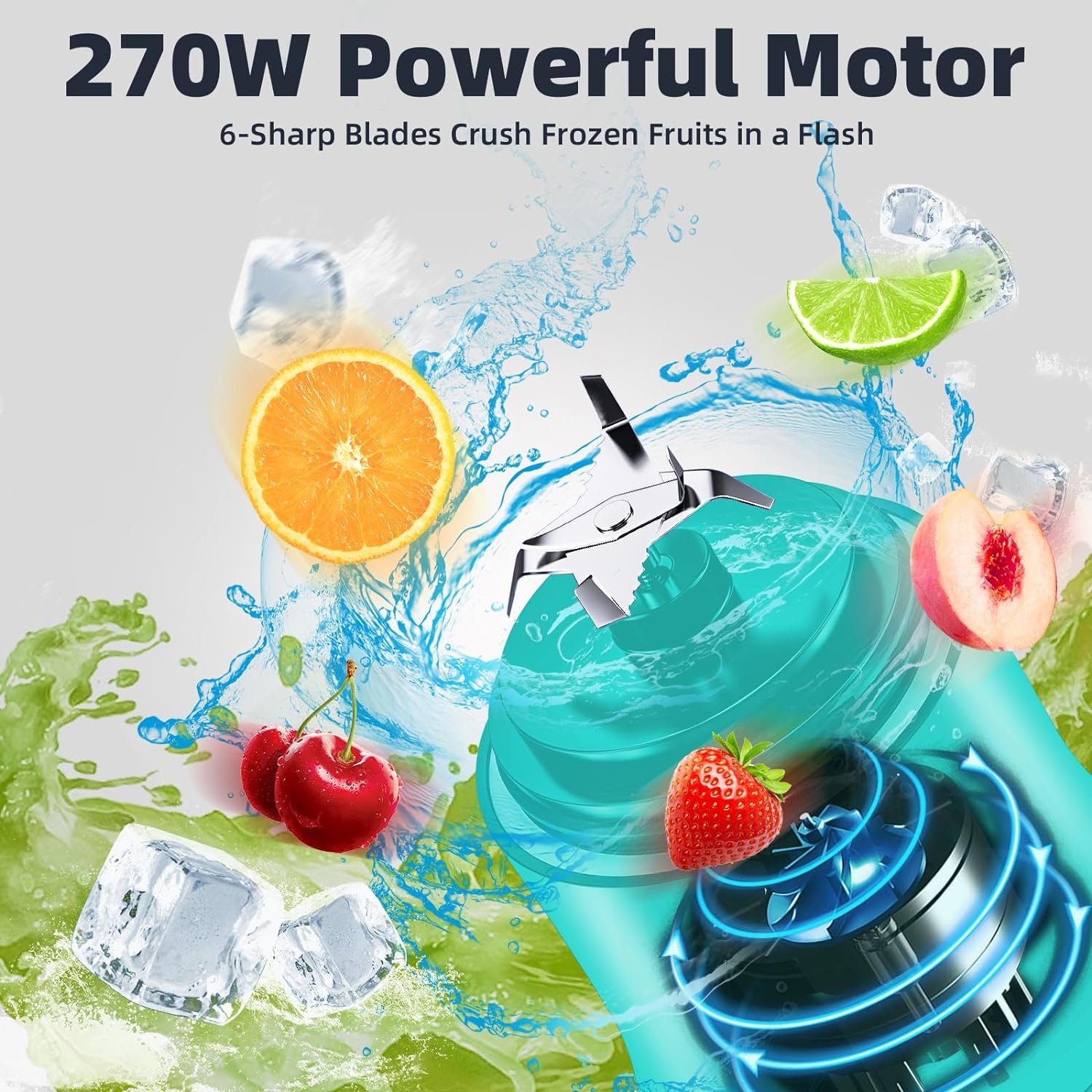 Portable Blender, BOSICTE Personal Size Blender for Shakes and Smoothies with 6 Blades, 20 Oz Mini Blender Cup with Travel Lid and USB Rechargeable for Office, Gym, Kitchen (Black) Portable Blender, BOSICTE Personal Size Blender for Shakes and Smoothies with 6 Blades, 20 Oz Mini Blender Cup with Travel Lid and USB Rechargeable for Office, Gym, Kitchen (Black)