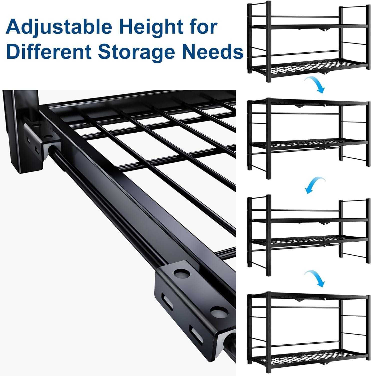 Pots and Pans Organizer, 2 Tier Hanging Pot Rack, 30 Inch Pan Organizer kitchen Shelves, Heavy Duty Wall Mounted Pot and Pan Organizer for Pans Set, Utensils, Cookware, Household, 2 Installation Way Pots and Pans Organizer, 2 Tier Hanging Pot Rack, 30 Inch Pan Organizer kitchen Shelves, Heavy Duty Wall Mounted Pot and Pan Organizer for Pans Set, Utensils, Cookware, Household, 2 Installation Way