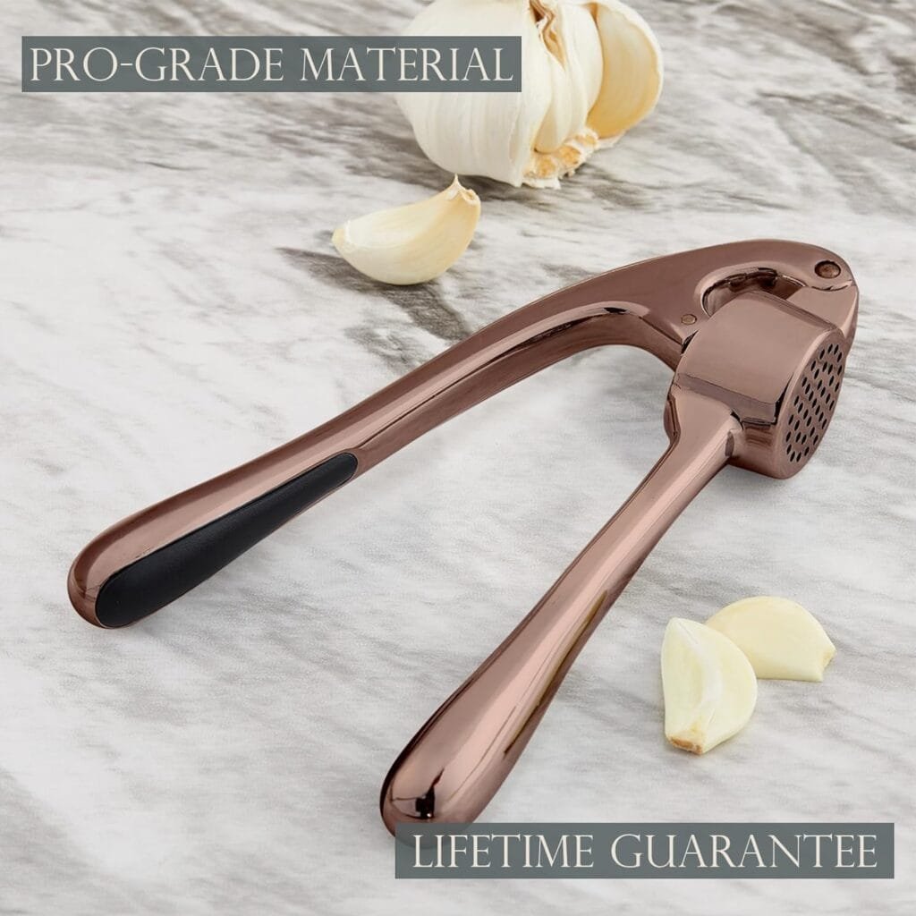 Premium Garlic Press, Professional Garlic Mincer, Easy to Squeeze and Clean, Rust Proof Dishwasher Safe, Efficient Ginger Crusher- Imperial Silver Premium Garlic Press, Professional Garlic Mincer, Easy to Squeeze and Clean, Rust Proof Dishwasher Safe, Efficient Ginger Crusher- Imperial Silver