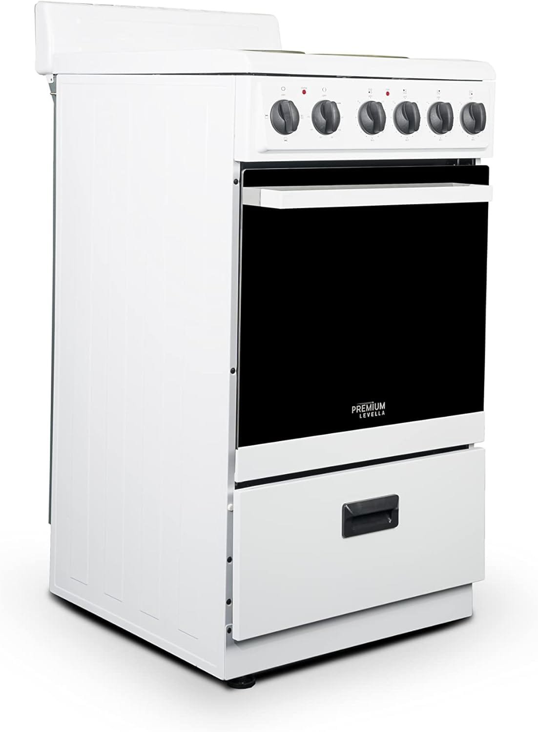 Premium Levella 20 Electric Range with 4 Coil Burners and 2.2 Cu. Ft. Oven Capacity in Black