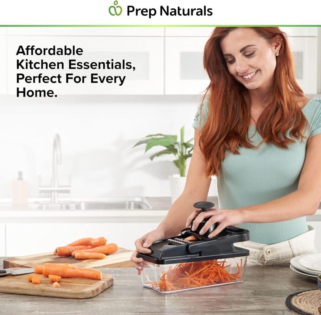 PrepNaturals Vegetable Chopper with Container, Veggie Chopper - Chopper Vegetable Cutter, Food Chopper Onion Chopper - Onion Chopper Dicers, Choppers, Mandoline Slicer for Kitchen (9-in-1 Black) PrepNaturals Vegetable Chopper with Container, Veggie Chopper - Chopper Vegetable Cutter, Food Chopper Onion Chopper - Onion Chopper Dicers, Choppers, Mandoline Slicer for Kitchen (9-in-1 Black)