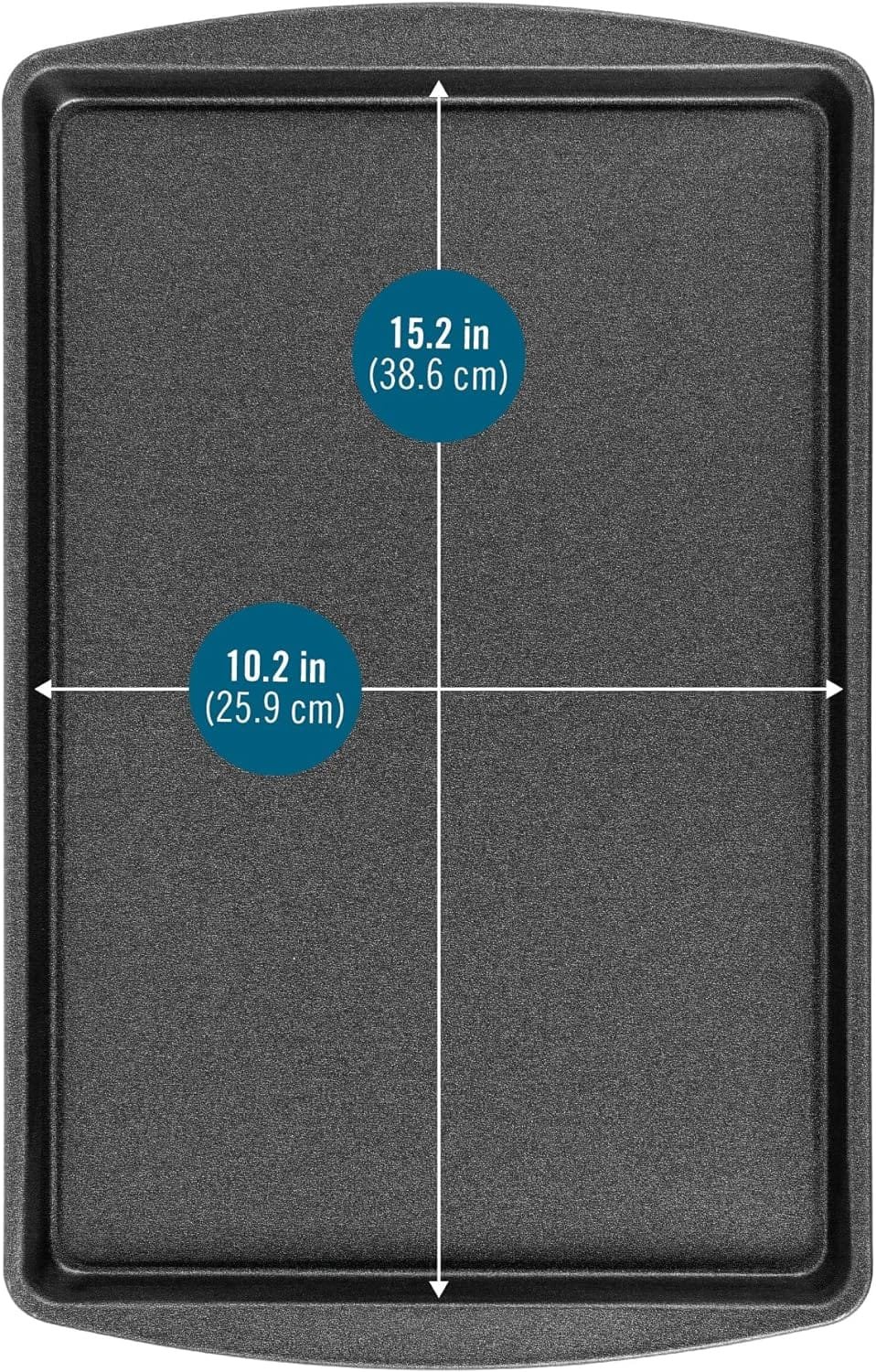 ProBake Set of Two Teflon Nonstick Cookie Pans, Dark Gray, PB281-AZ ProBake Set of Two Teflon Nonstick Cookie Pans, Dark Gray, PB281-AZ