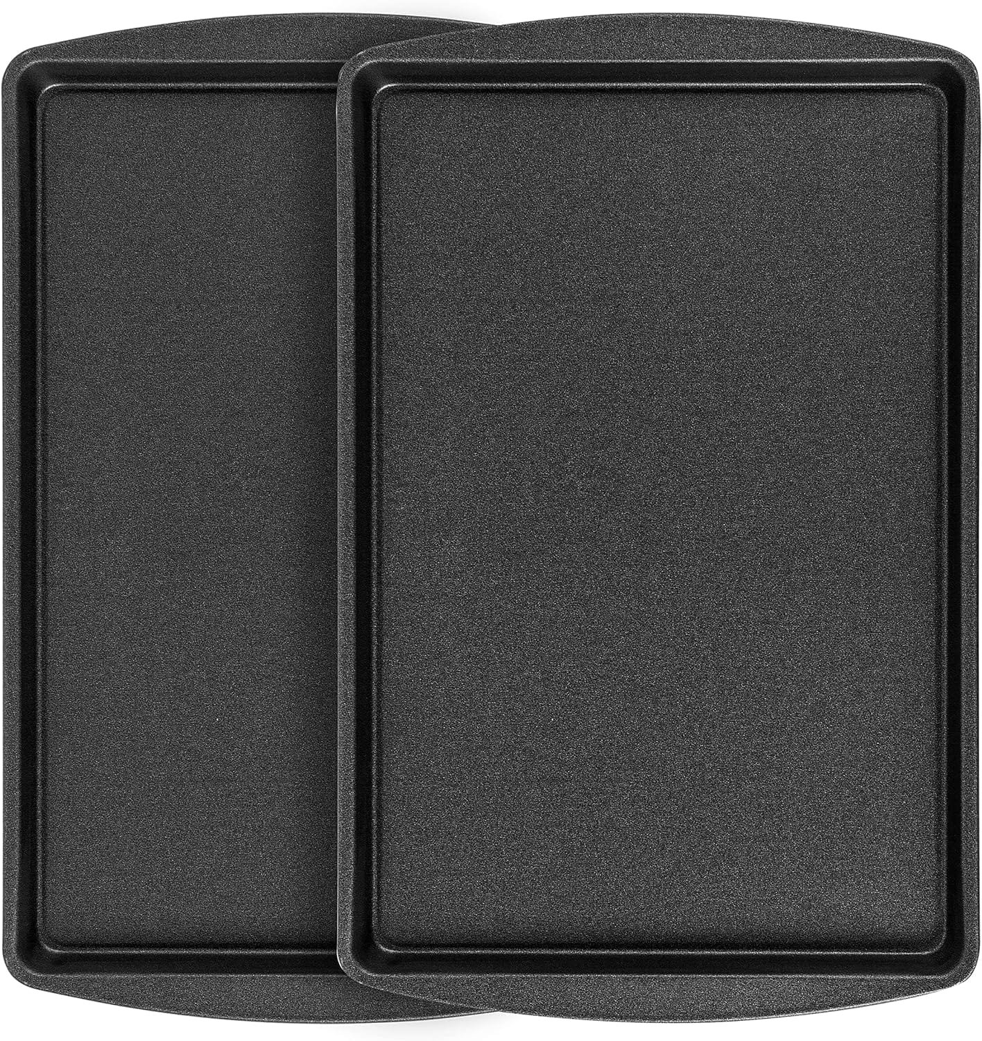 ProBake Set of Two Teflon Nonstick Cookie Pans, Dark Gray, PB281-AZ ProBake Set of Two Teflon Nonstick Cookie Pans, Dark Gray, PB281-AZ