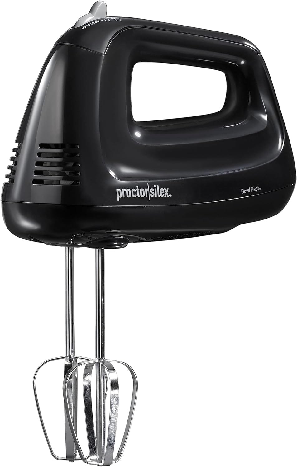 Proctor Silex Easy Mix 5-Speed Electric Hand Mixer with Bowl Rest, Compact and Lightweight, 215 Watts of Peak Power, Black (62511) Proctor Silex Easy Mix 5-Speed Electric Hand Mixer with Bowl Rest, Compact and Lightweight, 215 Watts of Peak Power, Black (62511)