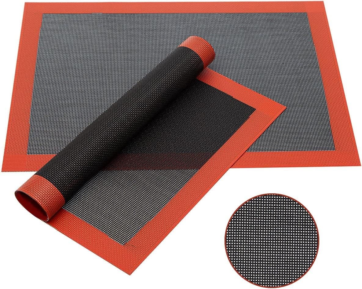 Professional Silicone Bread Baking Mat Non Stick Oven Liner Perforated Steaming Mesh For Half Sheet Size(11-4/5 x 15-3/4)