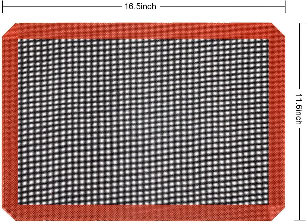 Professional Silicone Bread Baking Mat Non Stick Oven Liner Perforated Steaming Mesh For Half Sheet Size(11-4/5 x 15-3/4)