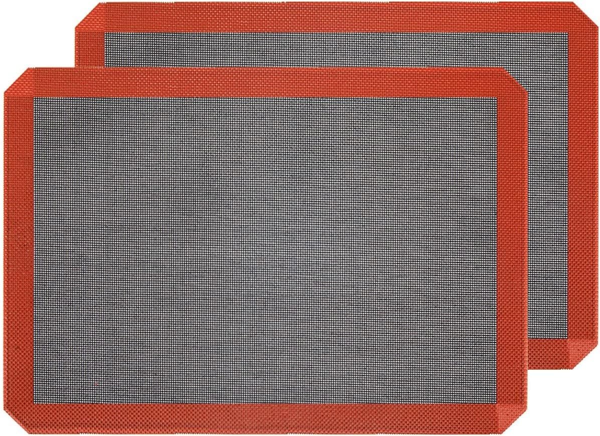 Professional Silicone Bread Baking Mat Non Stick Oven Liner Perforated Steaming Mesh For Half Sheet Size(11-4/5 x 15-3/4)
