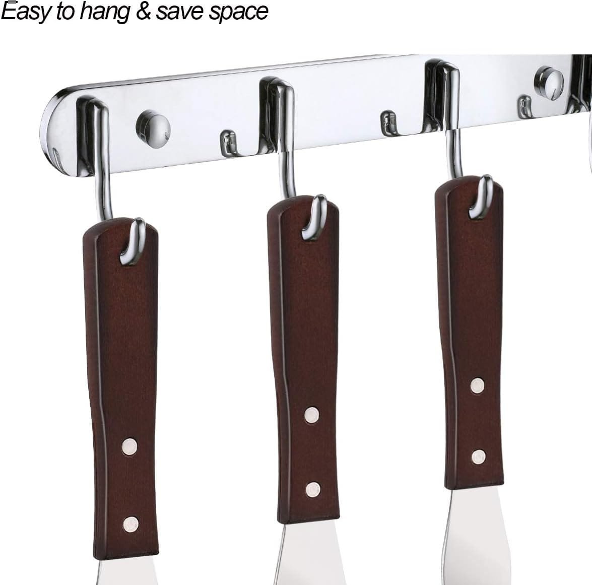 PUCKWAY 4 PCS Cake Decorating Icing Spatula set with 4, 6, 8  10 Inch Stainless Steel Blade, Wood Handle Frosting Spatulas and Cake Stripping Tool