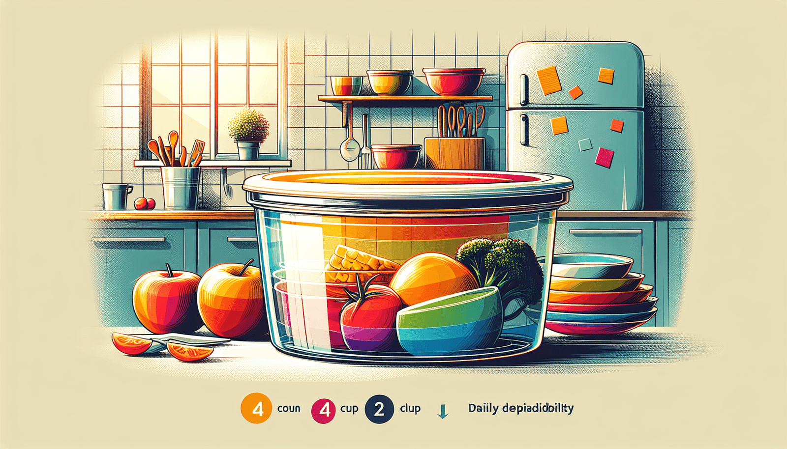 Pyrex Storage 4 Cup Round Dish, Clear with Blue Lid, Pack of 4 Containers