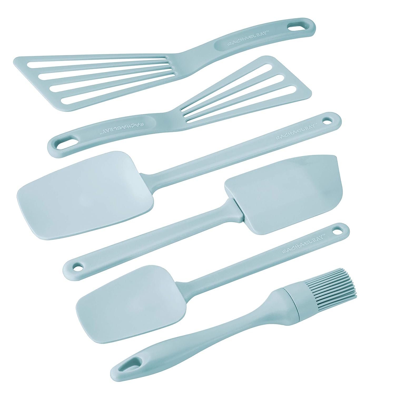 Rachael Ray Tools  Gadgets Cooking Utensils Set, 6 Piece - Sky Blue Rachael Ray Tools  Gadgets Cooking Utensils Set, 6 Piece - Sky Blue