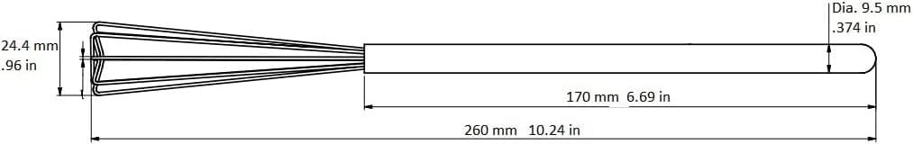 Rattleware 10.25 Long-Handle Silver Espresso Whisk - Perfect Coffee Distribution, Stainless-Steel Triangular Design, Ideal for Commercial  Home Use