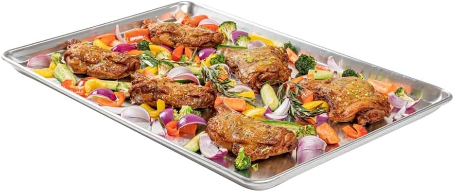 Restaurantware Met Lux Aluminum Full Size Baking Sheet - Heavy Duty - 26 x 18 - 1 count box