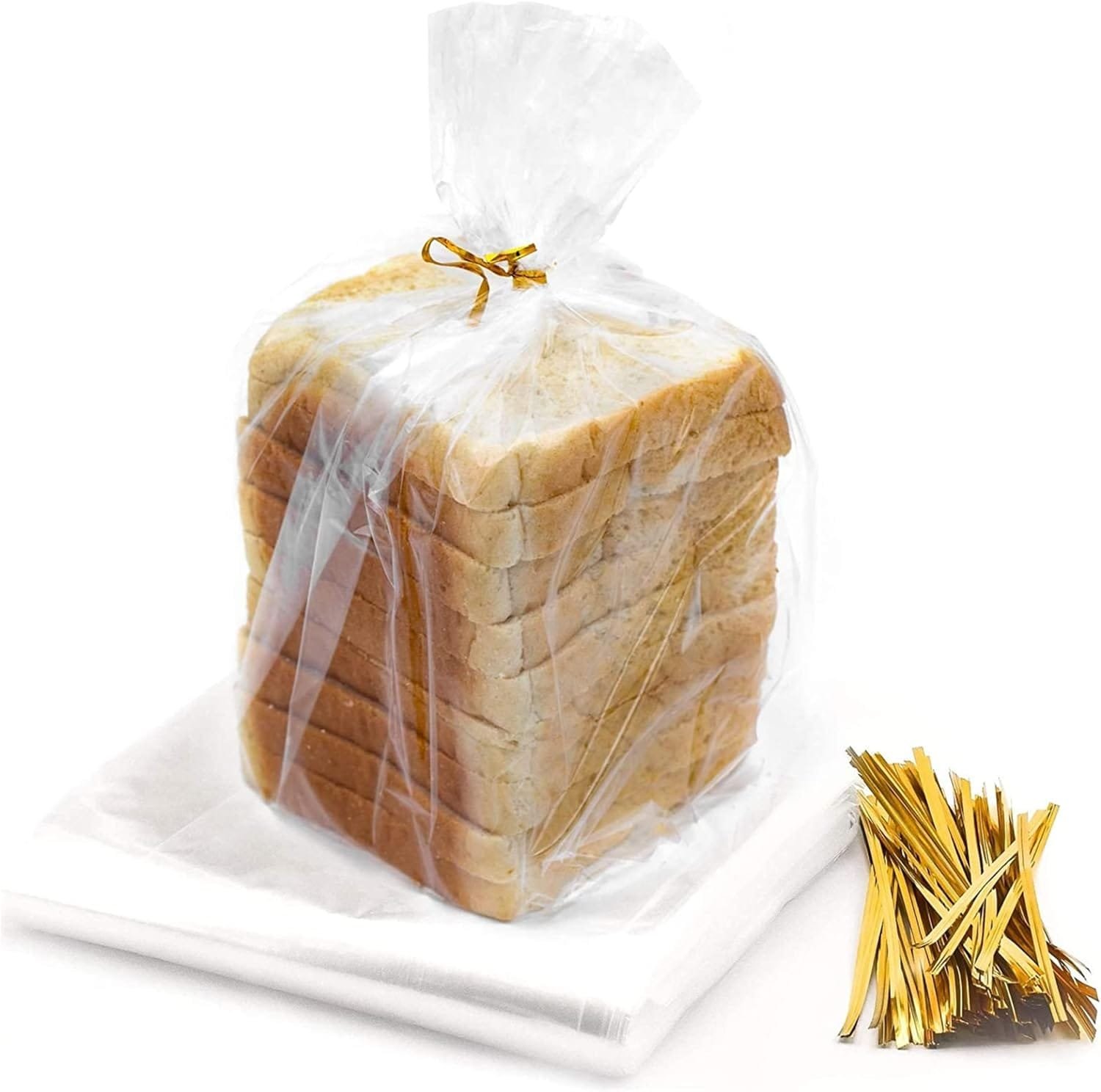 Reusable Plastic Bread Bags for Homemade - 100 Pack Clear Bag with Ties For An Airtight Moisture-free Preservation and Storage- Loaf Home Bakers Bakery Owners Reusable Plastic Bread Bags for Homemade - 100 Pack Clear Bag with Ties For An Airtight Moisture-free Preservation and Storage- Loaf Home Bakers Bakery Owners
