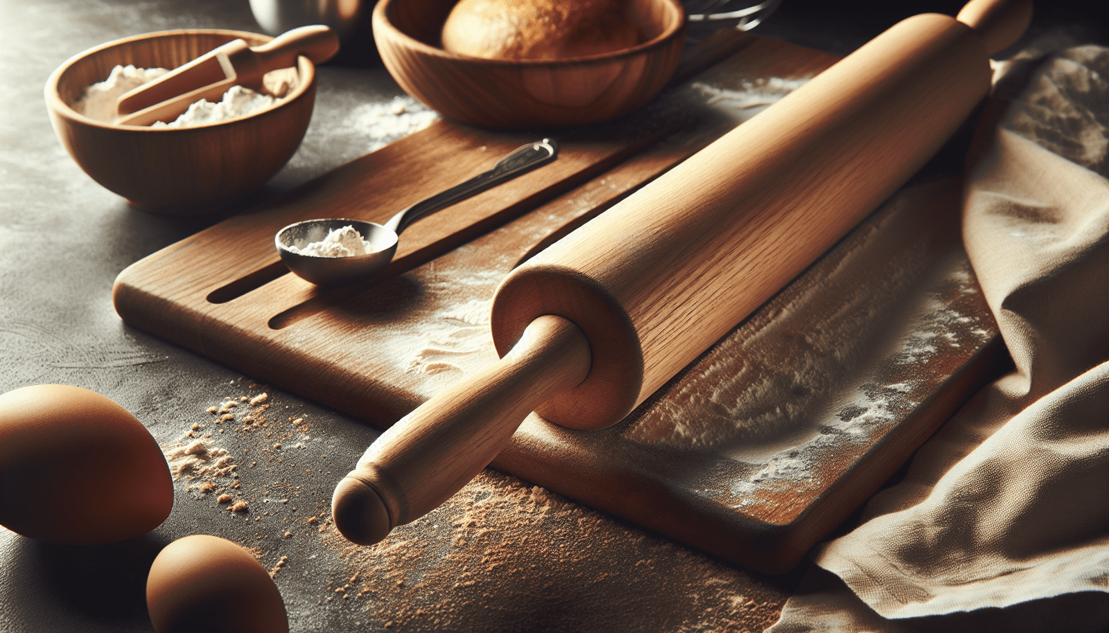 Rolling Pin for Baking, 17.1 Inch, Made of Natural Solid Wood, No paint No wax, by LANHUTHS