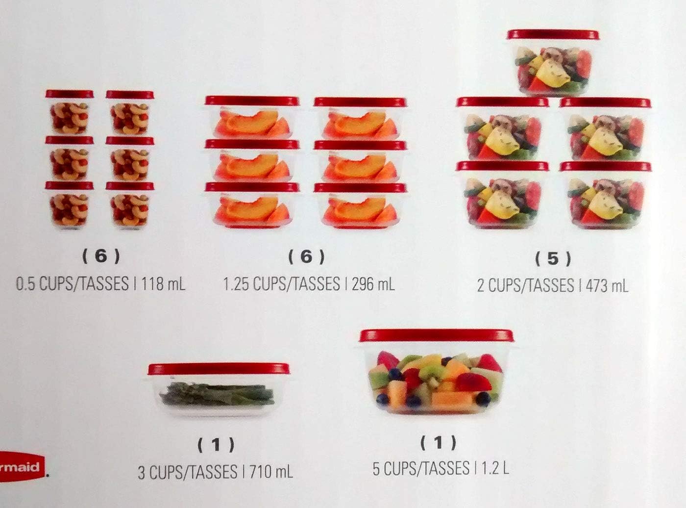 Rubbermaid 38 Piece Easy Find Lid Red Food Storage Set - Kitchen Storage