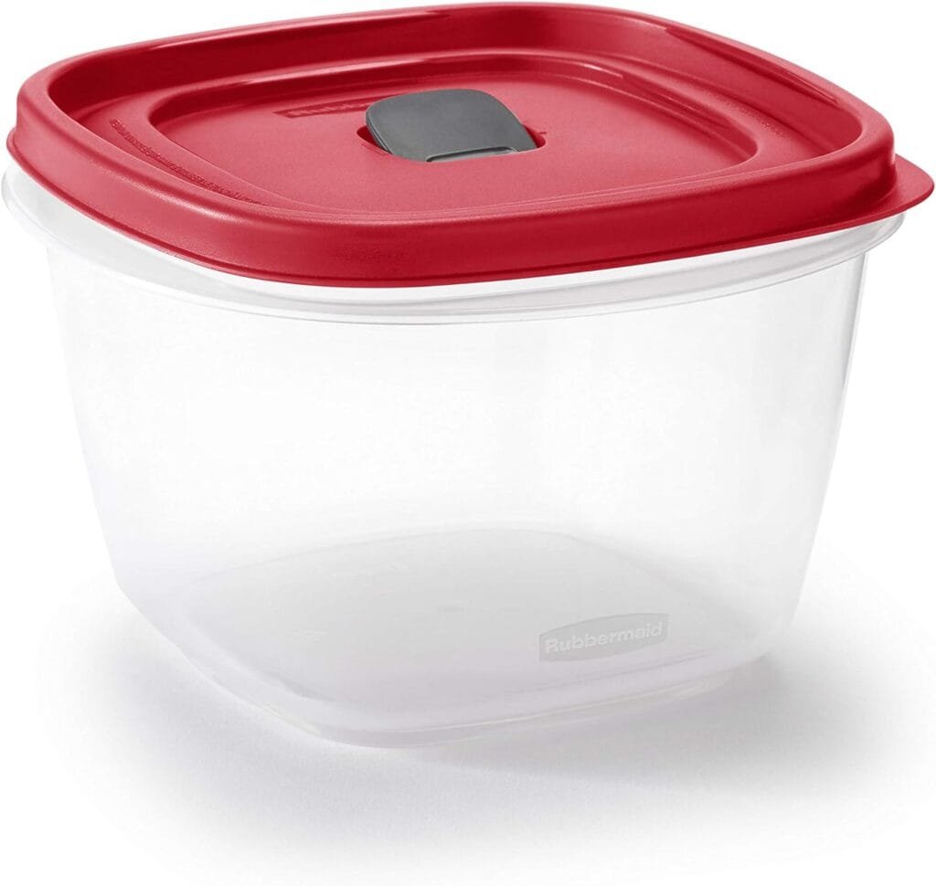 Rubbermaid 42-Piece Food Storage Containers with Lids, Salad Dressing and Condiment Containers, and Steam Vents, Microwave and Dishwasher Safe, Red (Pack of 21) Rubbermaid 42-Piece Food Storage Containers with Lids, Salad Dressing and Condiment Containers, and Steam Vents, Microwave and Dishwasher Safe, Red (Pack of 21)