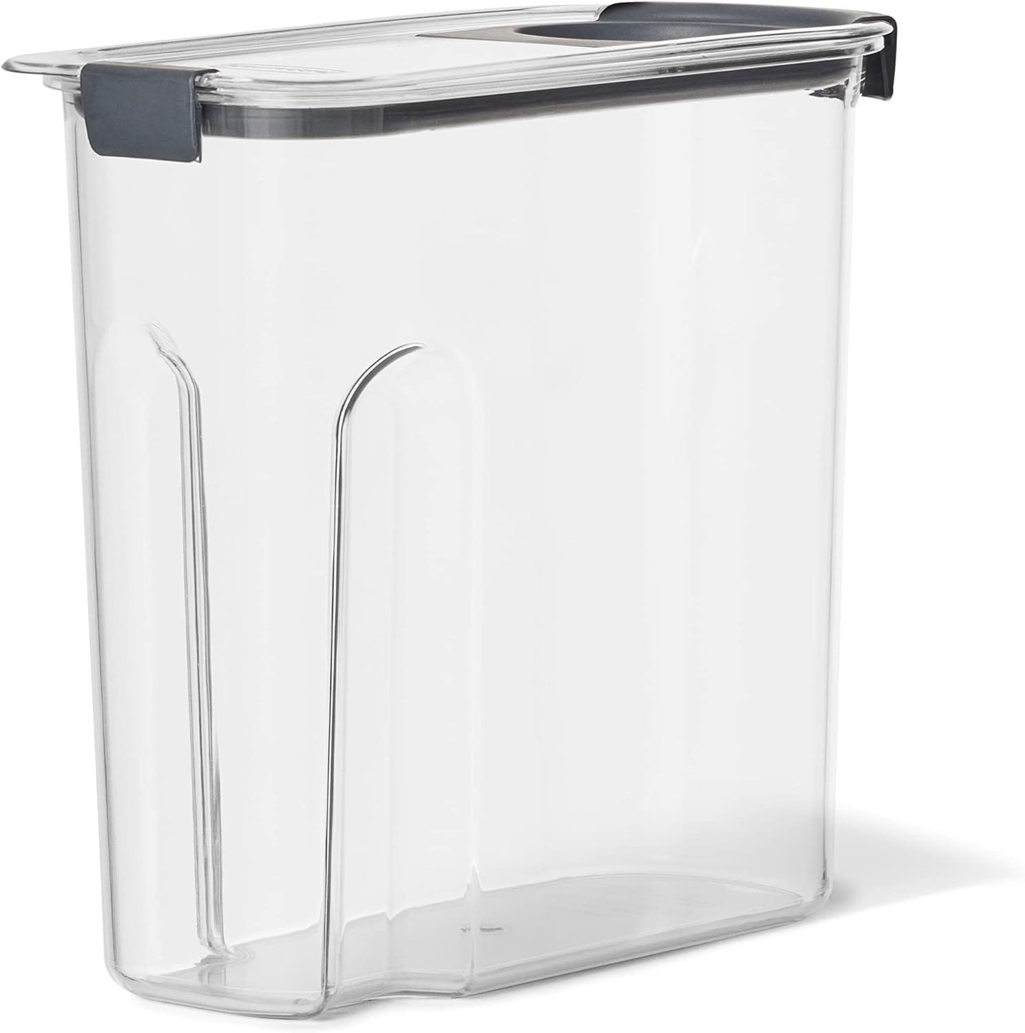 Rubbermaid Brilliance Airtight Food Storage Container for Pantry with Lid for Flour, Sugar, and Rice, 12-Cup, Clear/Grey Rubbermaid Brilliance Airtight Food Storage Container for Pantry with Lid for Flour, Sugar, and Rice, 12-Cup, Clear/Grey