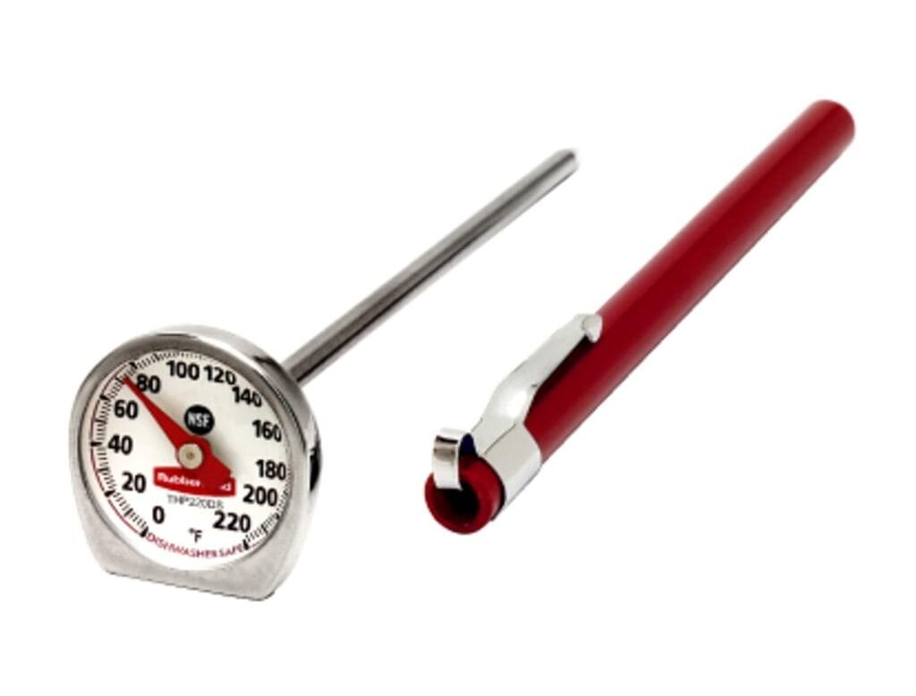 Rubbermaid Commercial Products Food/Meat Instant Read Thermometer, Pocket Size, Dishwasher Safe, Red, For Meat/Food Cooking and Grilling/Oven Rubbermaid Commercial Products Food/Meat Instant Read Thermometer, Pocket Size, Dishwasher Safe, Red, For Meat/Food Cooking and Grilling/Oven