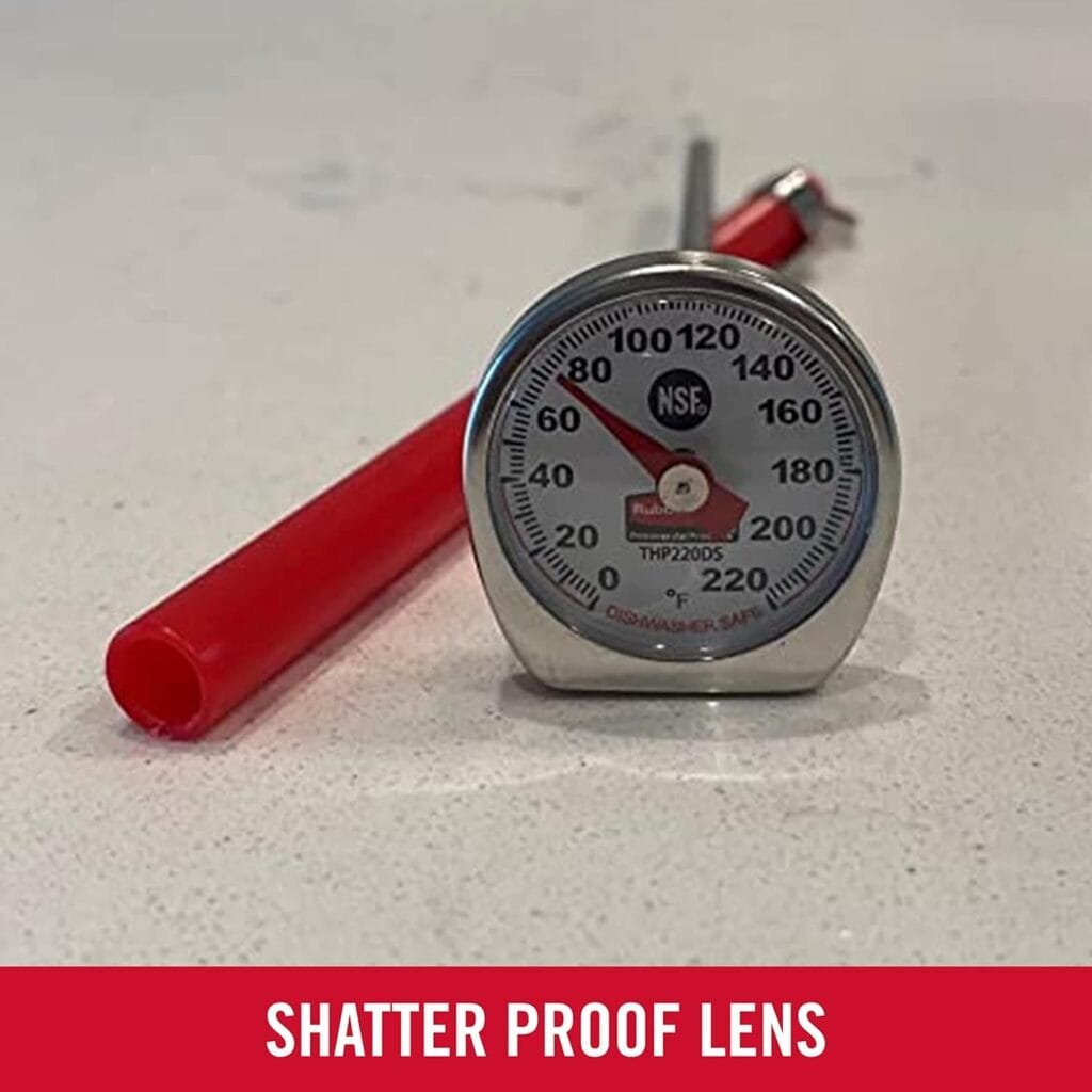 Rubbermaid Commercial Products Food/Meat Instant Read Thermometer, Pocket Size, Dishwasher Safe, Red, For Meat/Food Cooking and Grilling/Oven Rubbermaid Commercial Products Food/Meat Instant Read Thermometer, Pocket Size, Dishwasher Safe, Red, For Meat/Food Cooking and Grilling/Oven