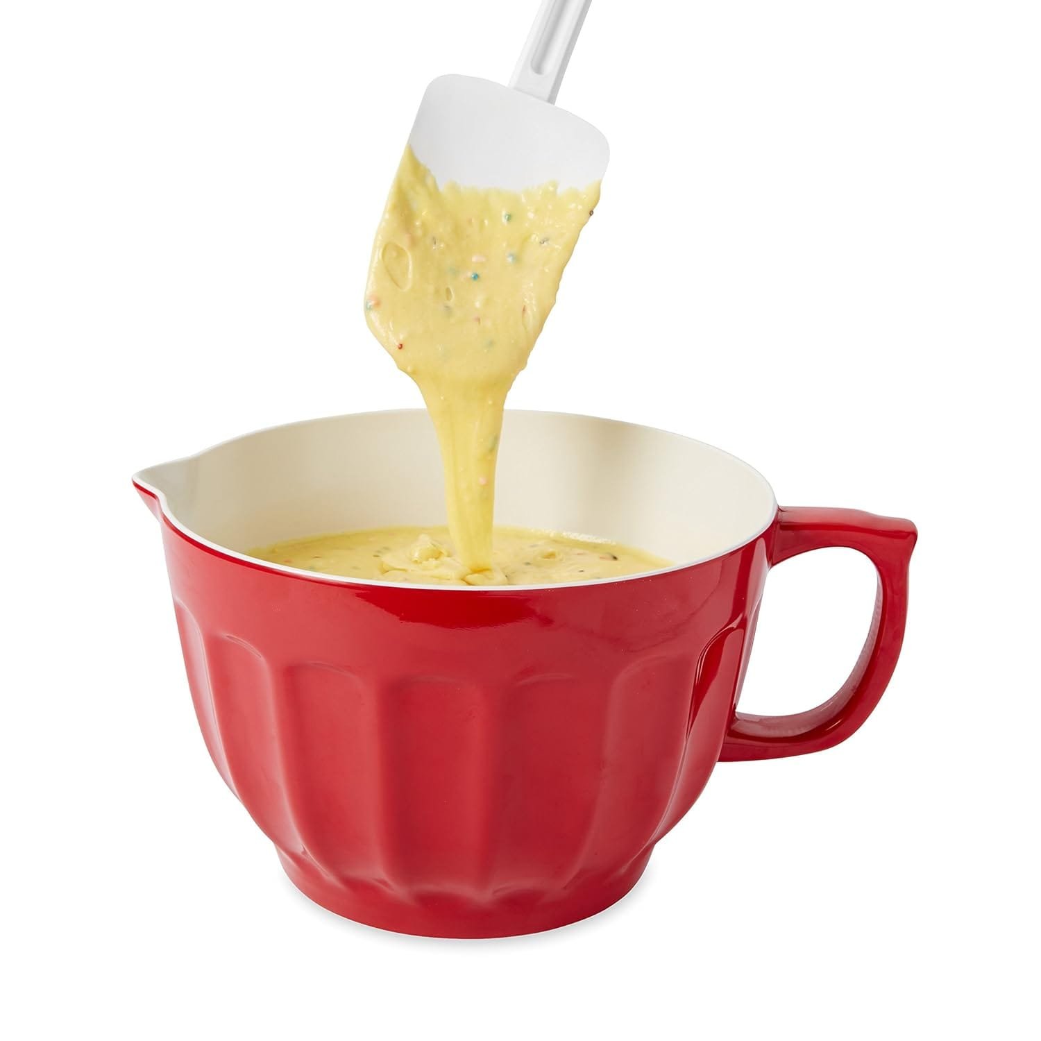 Rubbermaid Commercial Products Scraper Spatula/Food Scraper, 13.5-Inch, Dishwasher Safe, Heavy Duty Rubber Silicone Spatula for Cooking/Baking, White