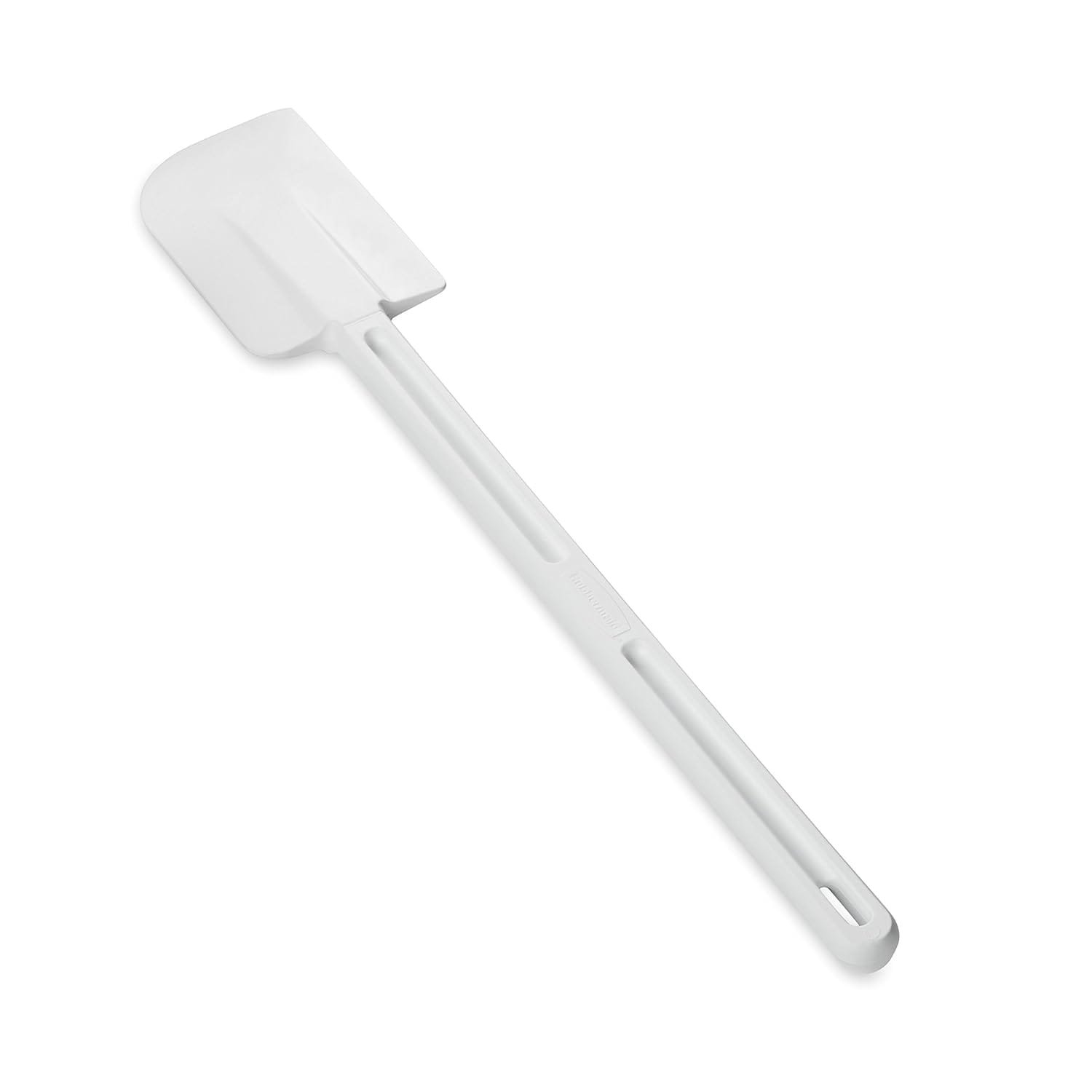 Rubbermaid Commercial Products Scraper Spatula/Food Scraper, 13.5-Inch, Dishwasher Safe, Heavy Duty Rubber Silicone Spatula for Cooking/Baking, White