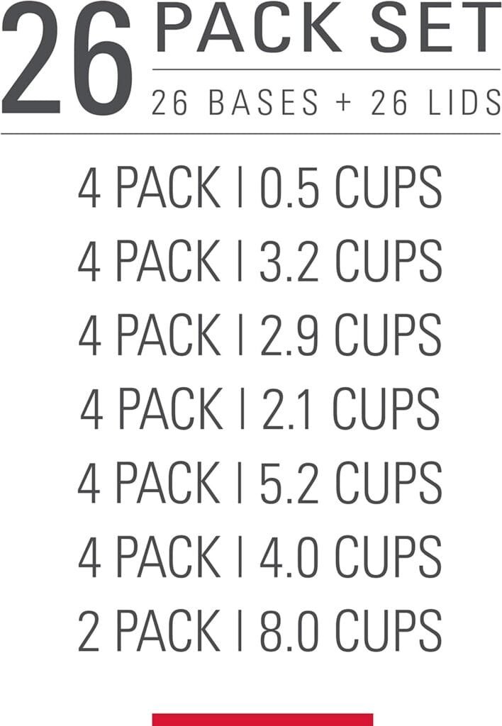 Rubbermaid TakeAlongs Food Storage Containers, 52 Pieces, Ruby Red Rubbermaid TakeAlongs Food Storage Containers, 52 Pieces, Ruby Red