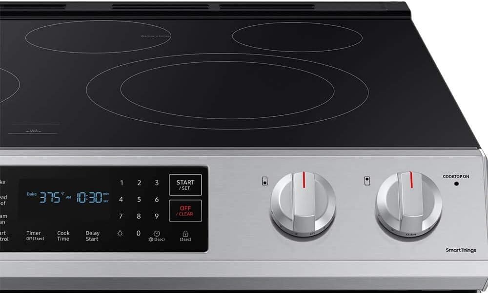 SAMSUNG NE63T8311SS 6.3 cu ft. Smart Slide-in Electric Range with Convection in Stainless Steel