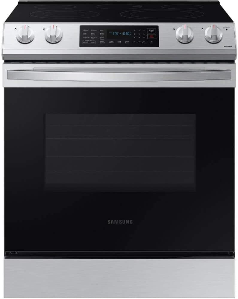 SAMSUNG NE63T8311SS 6.3 cu ft. Smart Slide-in Electric Range with Convection in Stainless Steel