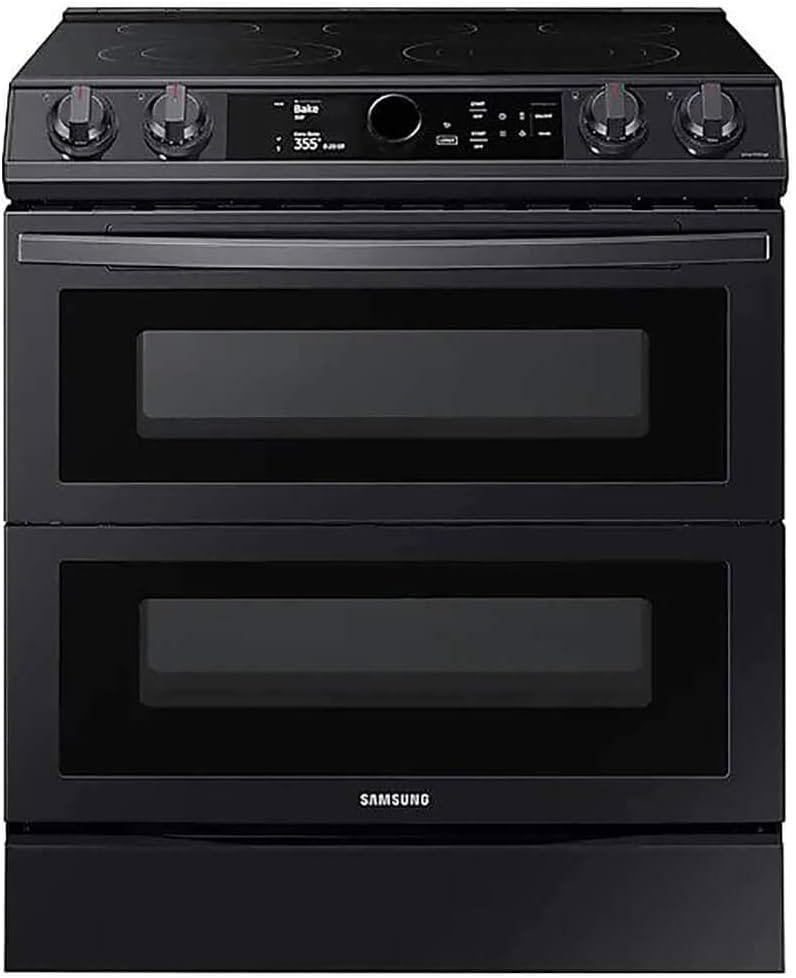 SAMSUNG NE63T8751SG 6.3 cu ft. Smart Slide-in Electric Range with Smart Dial, Air Fry,  Flex Duo(TM) in Black Stainless Steel