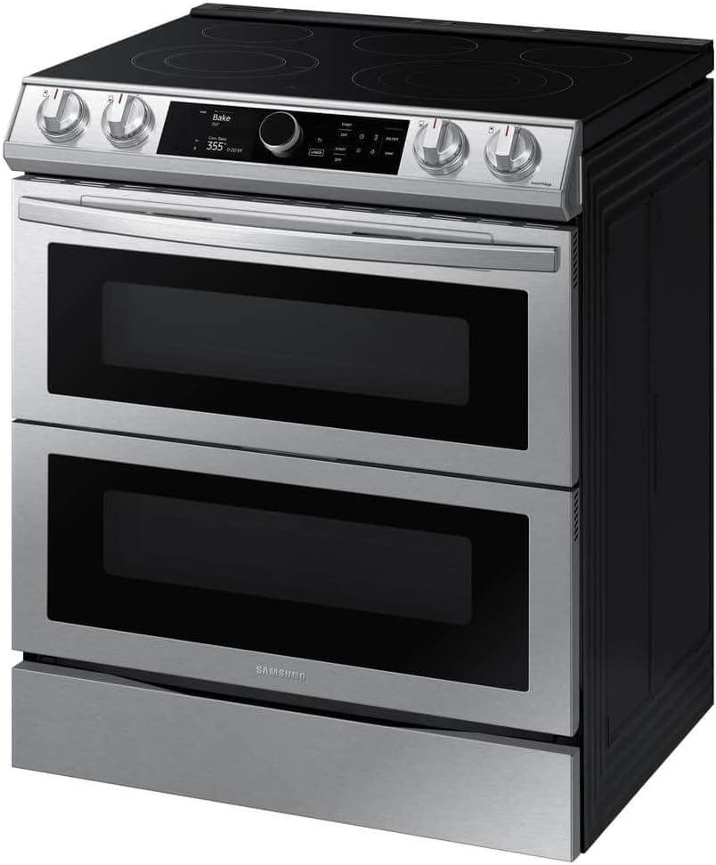 SAMSUNG NE63T8751SS 6.3 cu ft. Smart Slide-in Electric Range with Smart Dial, Air Fry, Flex Duo(TM) in Stainless Steel SAMSUNG NE63T8751SS 6.3 cu ft. Smart Slide-in Electric Range with Smart Dial, Air Fry, Flex Duo(TM) in Stainless Steel