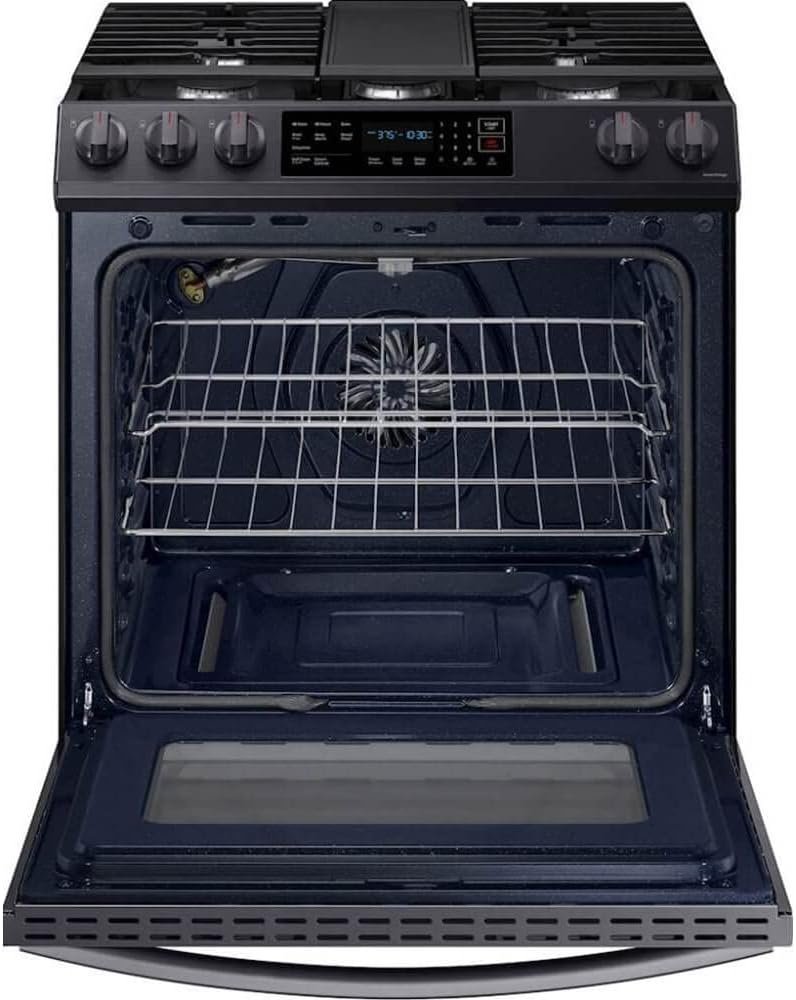 Samsung NX60T8311SG 6.0 Cu. Ft. Black Stainless Steel Slide-In Gas Range Samsung NX60T8311SG 6.0 Cu. Ft. Black Stainless Steel Slide-In Gas Range