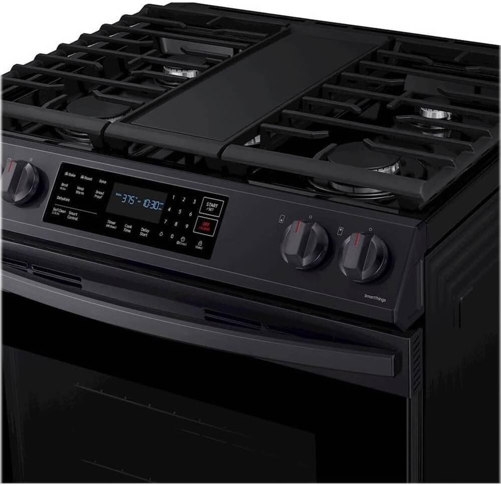 Samsung NX60T8311SG 6.0 Cu. Ft. Black Stainless Steel Slide-In Gas Range Samsung NX60T8311SG 6.0 Cu. Ft. Black Stainless Steel Slide-In Gas Range