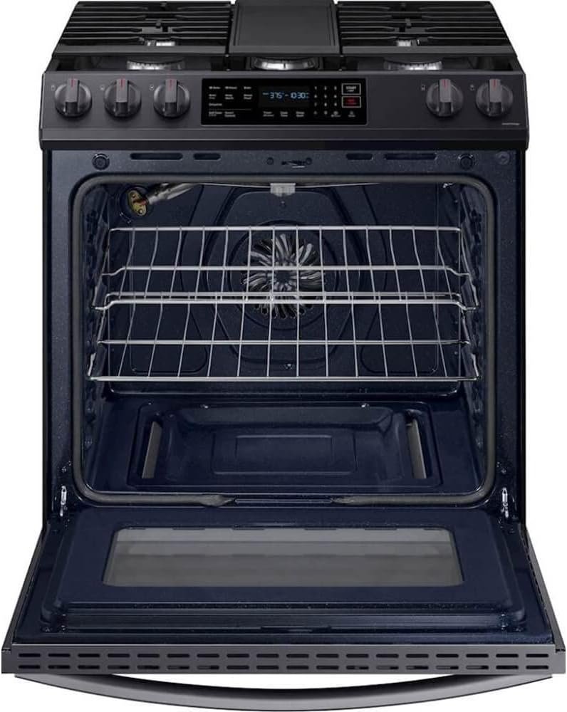 Samsung NX60T8311SG 6.0 Cu. Ft. Black Stainless Steel Slide-In Gas Range Samsung NX60T8311SG 6.0 Cu. Ft. Black Stainless Steel Slide-In Gas Range