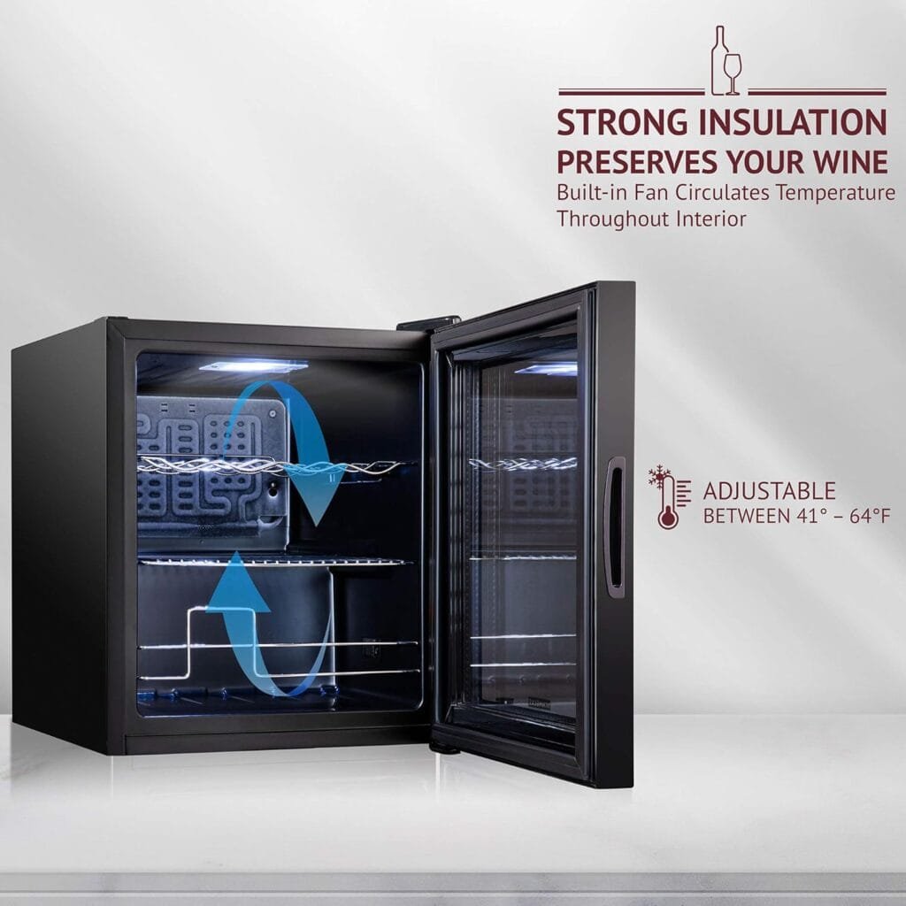 Schmecke 12 Bottle Compressor Wine Cooler Refrigerator w/Lock | Large Freestanding Wine Cellar | 41f-64f Digital Temperature Control Wine Fridge For Red, White, Champagne or Sparkling Wine - Black Schmecke 12 Bottle Compressor Wine Cooler Refrigerator w/Lock | Large Freestanding Wine Cellar | 41f-64f Digital Temperature Control Wine Fridge For Red, White, Champagne or Sparkling Wine - Black
