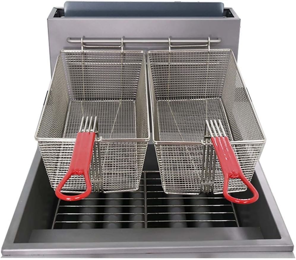 SEAGATE, SGF-35/40NG, Commercial Restaurant Gas Fryer, Stainless Steel, Natural Gas, 35 to 40-lb., 3-Burner, 90,000 BTU, 400° Temp Limit