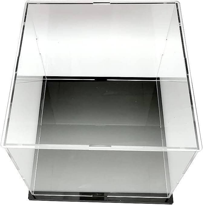Self-Assembly Acrylic Display Case,Deluxe Dustproof Showcase,Cube Countertop Box for Pop Figures Collectibles Toys,Need Remove The Protective Film (10x4x5.7 inch; 25x10x14.5cm)