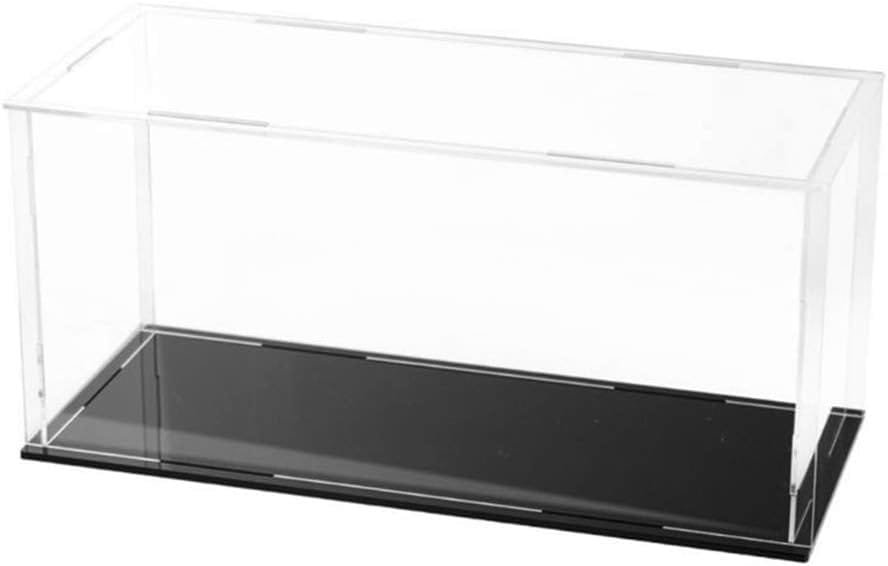 Self-Assembly Acrylic Display Case,Deluxe Dustproof Showcase,Cube Countertop Box for Pop Figures Collectibles Toys,Need Remove The Protective Film (10x4x5.7 inch; 25x10x14.5cm)