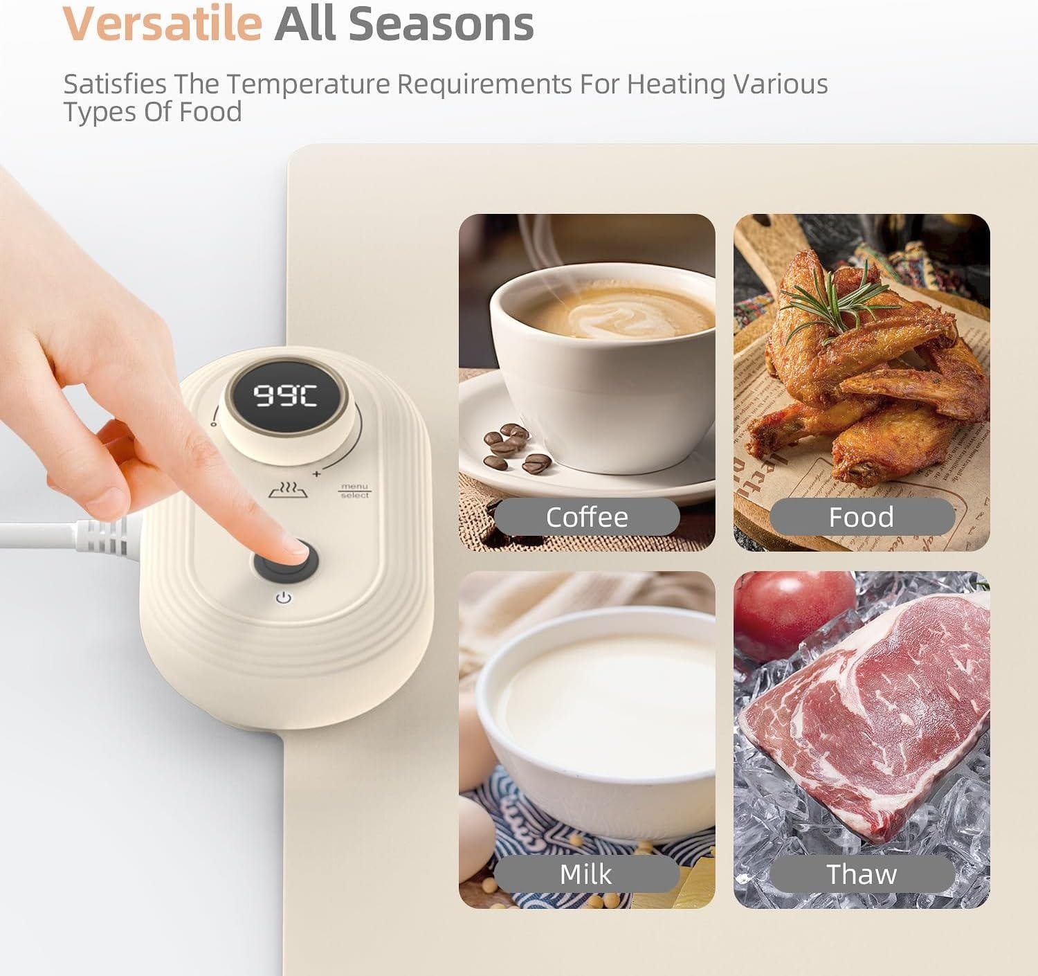 SHASUKI Portable Silicone Food Warmer Heater Mat with 6Hour Timer, 13 Temperature Levels, Roll Up Electric Warming Tray for Buffets Party26x15 SHASUKI Portable Silicone Food Warmer Heater Mat with 6Hour Timer, 13 Temperature Levels, Roll Up Electric Warming Tray for Buffets Party26x15