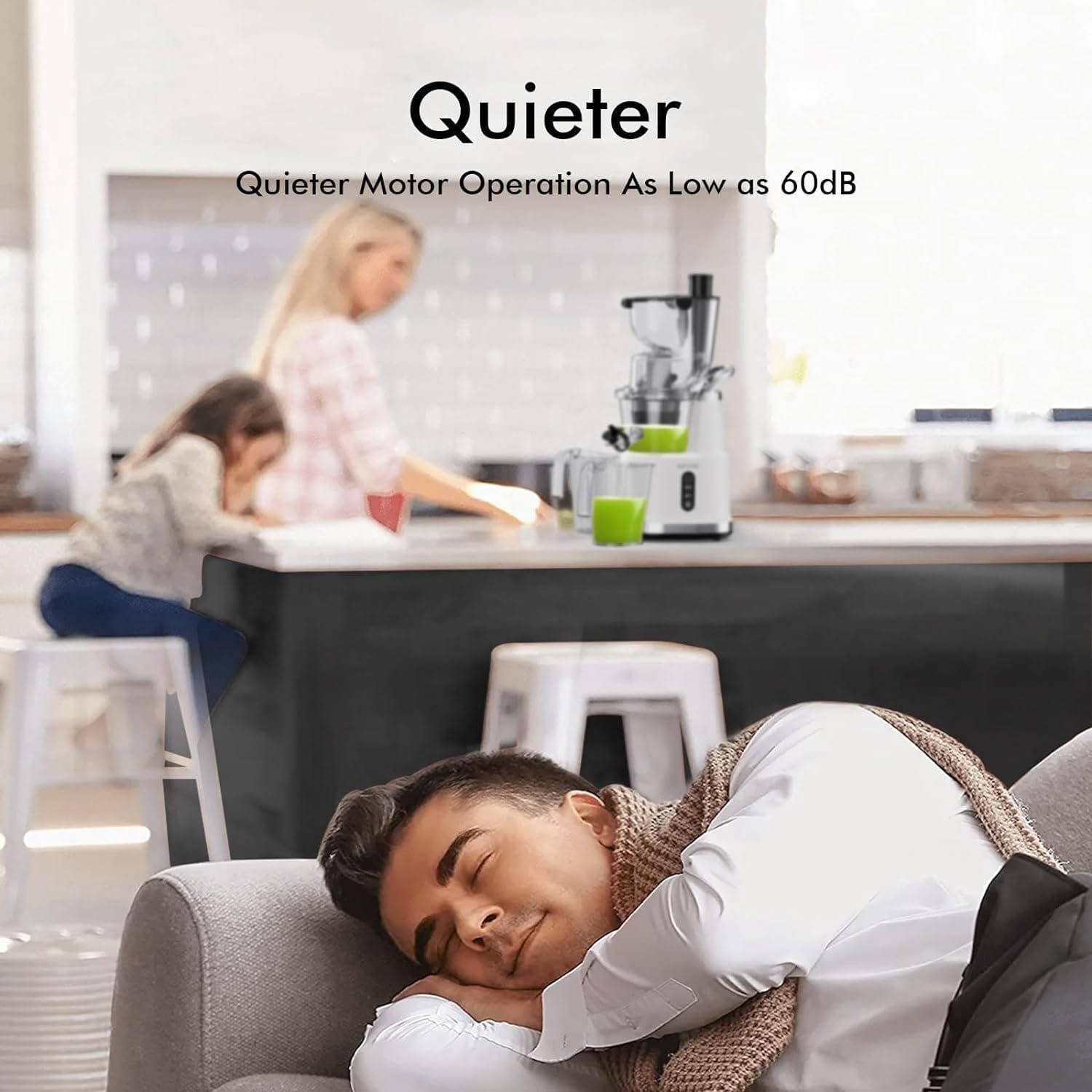 SiFENE Cold Press Juicer Machines with 83mm Big Mouth, Whole Slow Masticating Juicer, Juice Extractor Maker Squeezer for Fruits and Vegetables, BPA-Free, Easy to Clean, Red