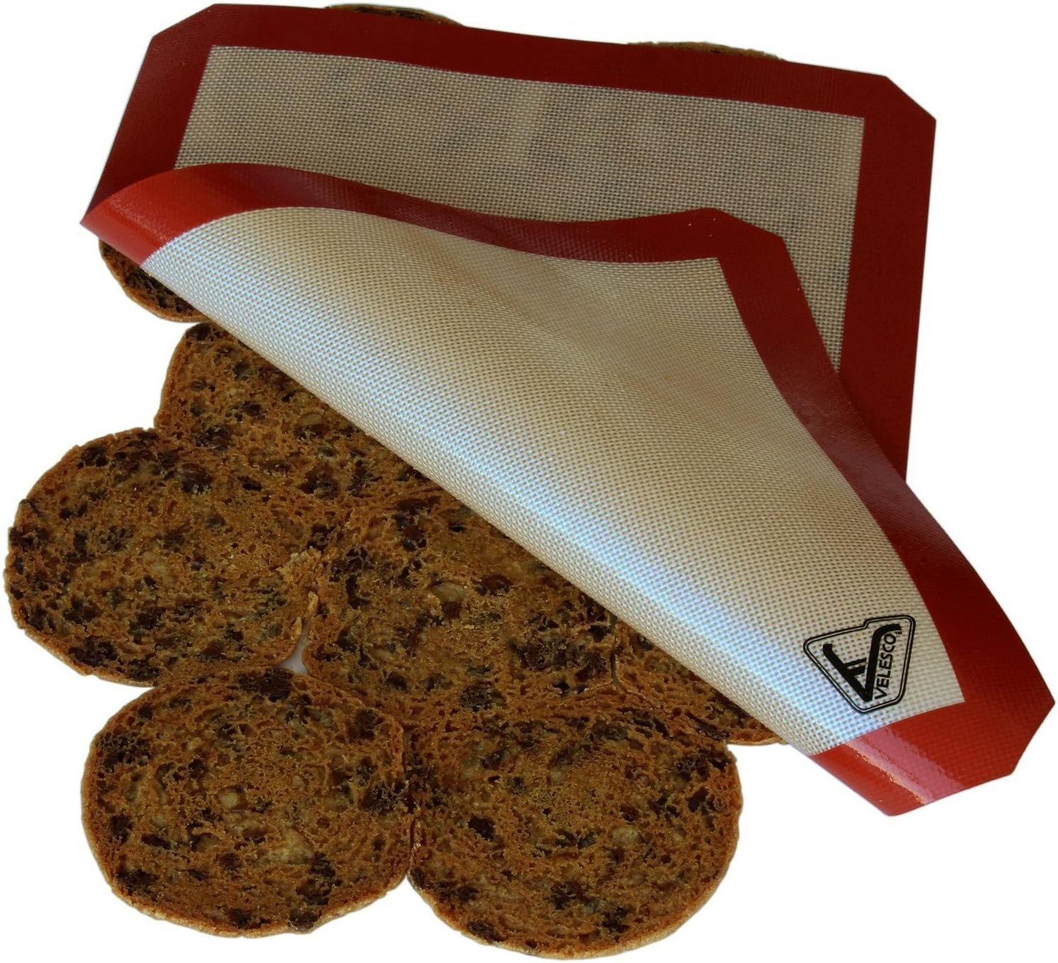 Silicone Baking Mat - Set of 2 Half Sheet (Thick  Large 11 5/8 x 16 1/2) - Non Stick Silicon Liner for Bake Pans  Rolling - Macaron/Pastry/Cookie/Bun/Bread Making - Professional Grade Nonstick