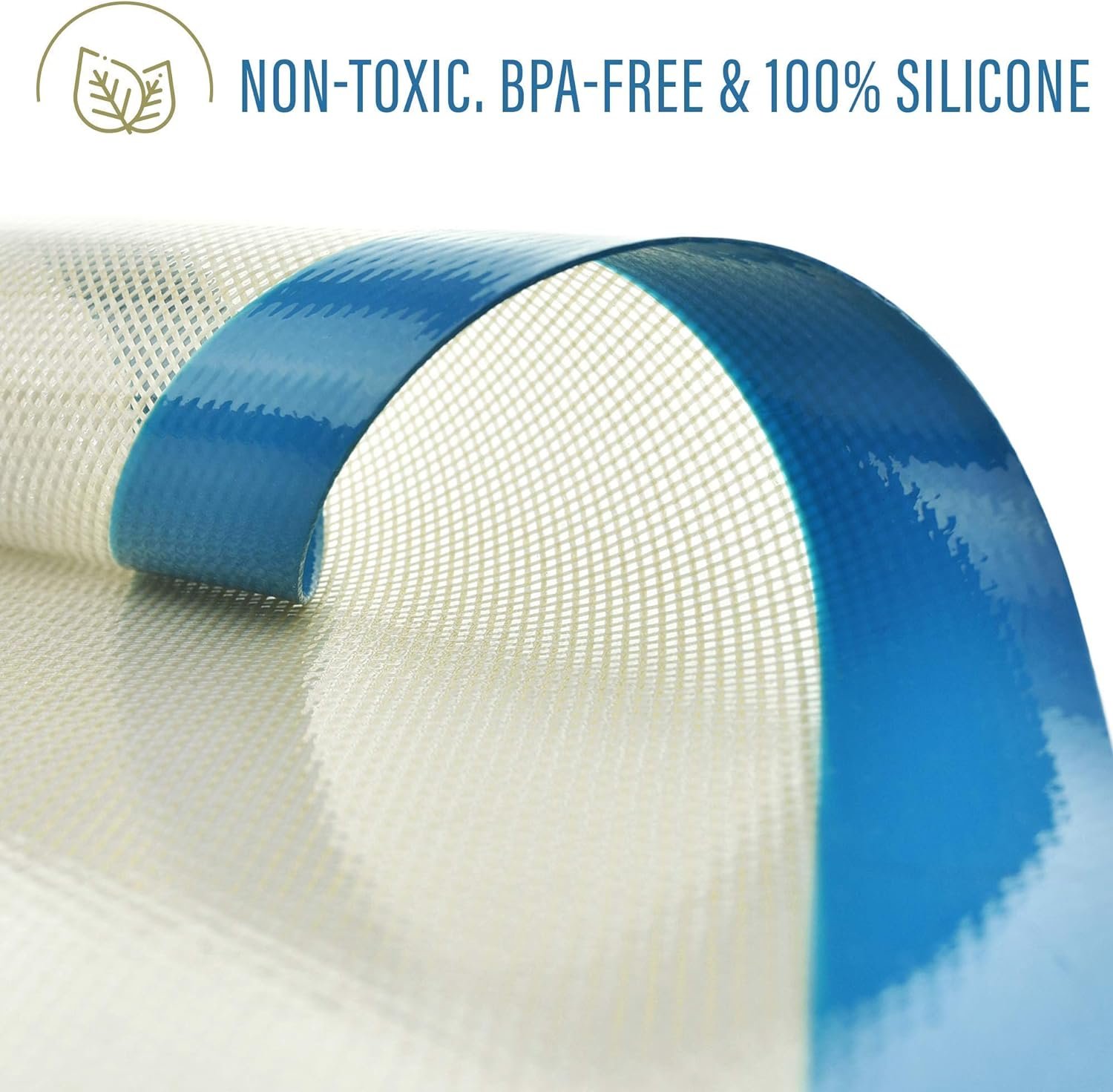 Silicone Baking Mat Set of 5-2 Half Sheets (Macaron  Cookie Circle On Mat) + 1 Quarter + 1 Round  1 Square Size Silicone Baking Sheet - Nonstick  Easy to Clean - 100% Silicone Mats for Baking