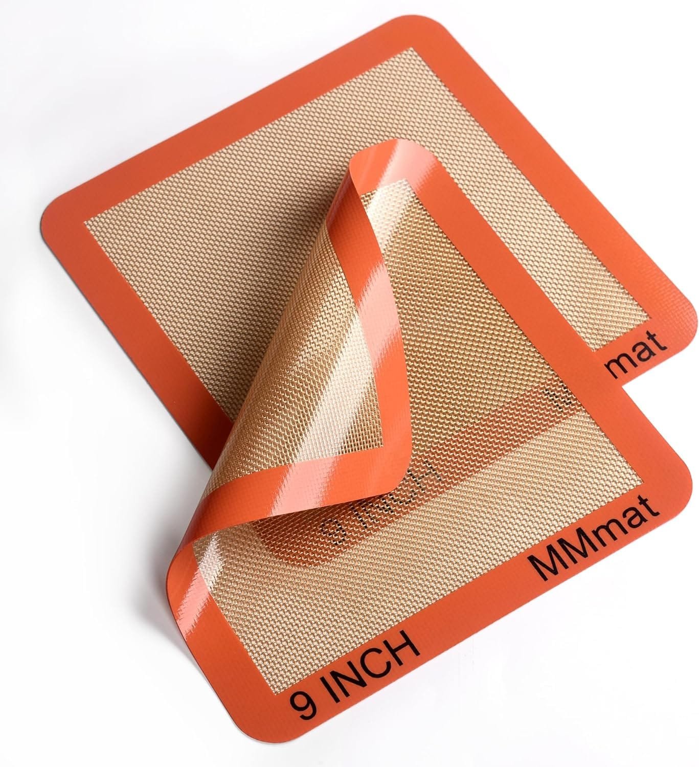 Silicone Baking Mats Set of 2 Square Non-Stick Reusable Air Fryer Linner - Best German Silicone - 8 inch