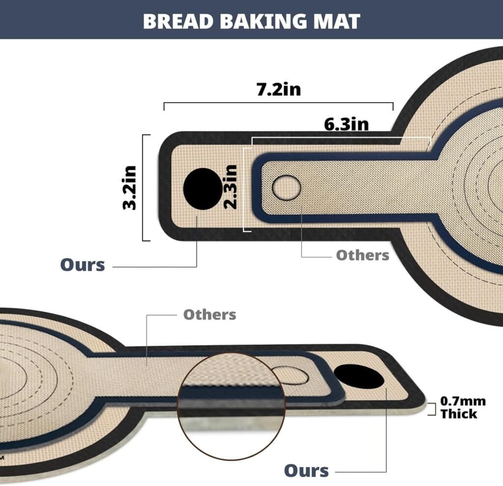 Silicone Bread Sling for Dutch Oven, 2 PCS Non-Stick  Easy Clean Reusable Silicone Bread Baking Mat with Long Handles, Easy to Transfer Sourdough Bread