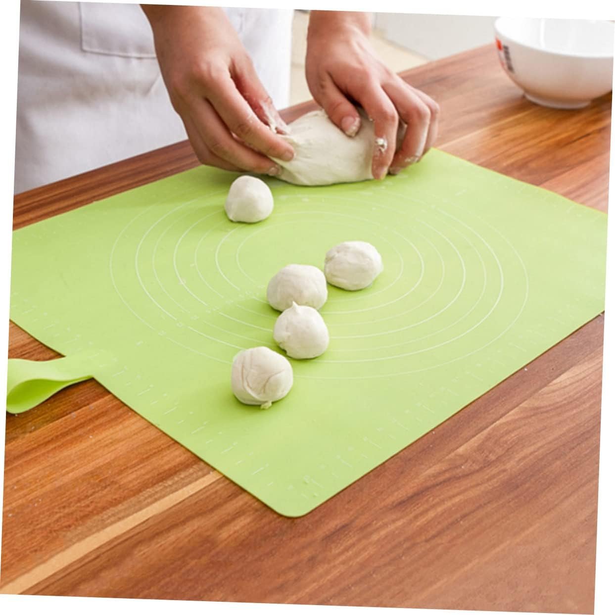 Silicone Dough Mat Pie Crust Mat Countertop Protector Mat Kitchen Tools Macaroons Baking Mat Macaron Baking Mat Calzone Silicone Baking Mat Dough Rolling Mat Fudge Pastry